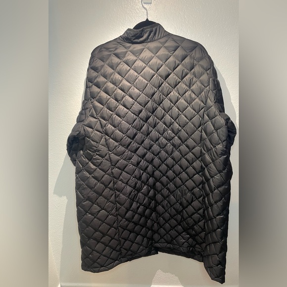 J Jill Quilted Jacket Women Black Down Barn Coat Chore Snap Front Goth Sz 3X - Picture 2 of 7